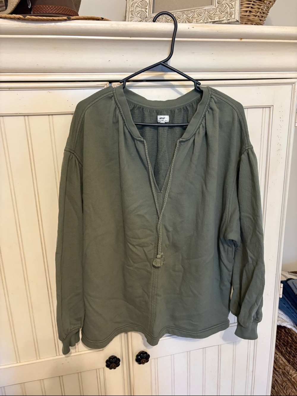 aerie Olive Green Pullover Hoodie
